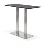 Paris Prix Table Haute Mange-Debout "Pansy" 150cm Noir & Argent