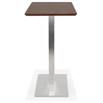 Paris Prix Table Haute Mange-Debout "Pansy" 150cm Noyer & Argent