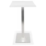 Paris Prix Table Haute Mange-Debout "Pansy" 160cm Blanc & Argent