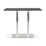 Paris Prix Table Haute Mange-Debout "Pansy" 160cm Noir & Argent