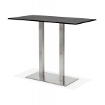 Paris Prix Table Haute Mange-Debout "Pansy" 160cm Noir & Argent