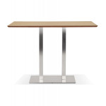 Paris Prix Table Haute Mange-Debout "Pansy" 180cm Naturel & Argent