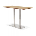 Paris Prix Table Haute Mange-Debout "Pansy" 180cm Naturel & Argent