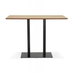 Paris Prix Table Haute Mange-Debout "Pansy" 180cm Naturel & Noir