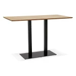 paris prix Table Haute Mange-Debout "Pansy" 180cm Naturel & Noir