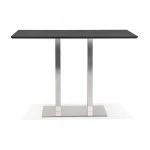 Paris Prix Table Haute Mange-Debout "Pansy" 180cm Noir & Argent
