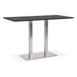 paris prix Table Haute Mange-Debout "Pansy" 180cm Noir & Argent