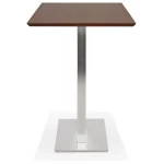Paris Prix Table Haute Mange-Debout "Pansy" 180cm Noyer & Argent