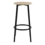 Paris Prix Table Mange Debout & 2 Tabourets "Loka" 86cm Noir