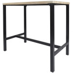 Paris Prix Table Mange Debout & 4 Tabourets "Loka" 100cm Noir