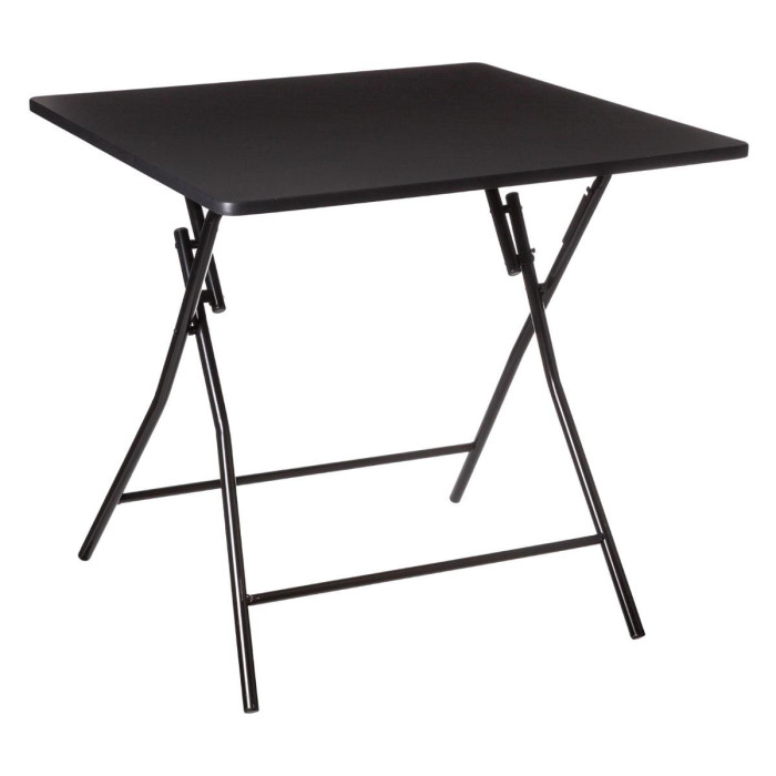 Paris Prix Table Pliante Design "Bivouac" 80x80cm Noir
