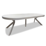 Paris Prix Table Ronde Extensible "Zefane" 110-260cm Blanc