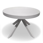 Paris Prix Table Ronde Extensible "Zefane" 110-260cm Blanc