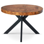 Paris Prix Table Ronde Extensible "Zefane" 110-260cm Noir & Noyer