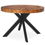 paris prix Table Ronde Extensible "Zefane" 110-260cm Noir & Noyer