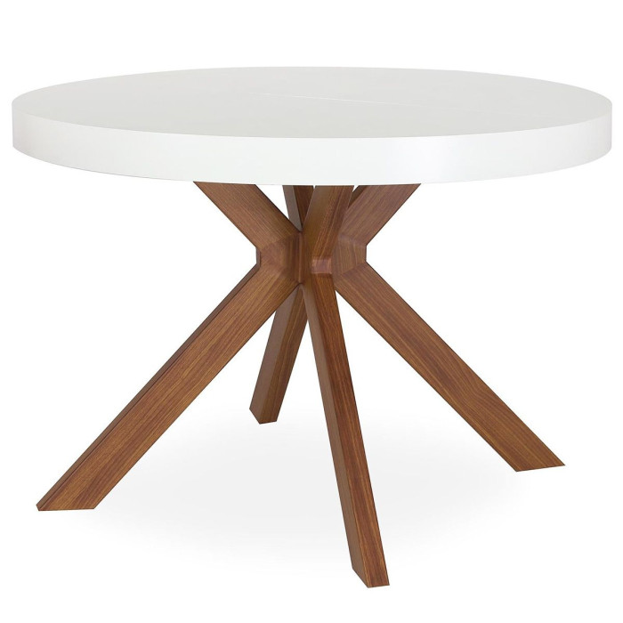 Paris Prix Table Ronde Extensible "Zefane" 160-260cm Blanc