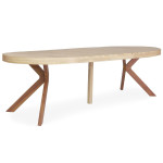 Paris Prix Table Ronde Extensible "Zefane" 160-260cm Naturel