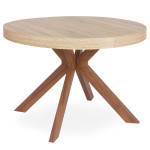 paris prix Table Ronde Extensible "Zefane" 160-260cm Naturel