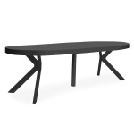 Paris Prix Table Ronde Extensible "Zefane" 160-260cm Noir