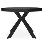 Paris Prix Table Ronde Extensible "Zefane" 160-260cm Noir
