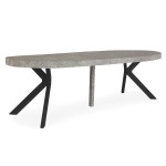 Paris Prix Table Ronde Extensible "Zefane" 160-260cm Noir & Gris