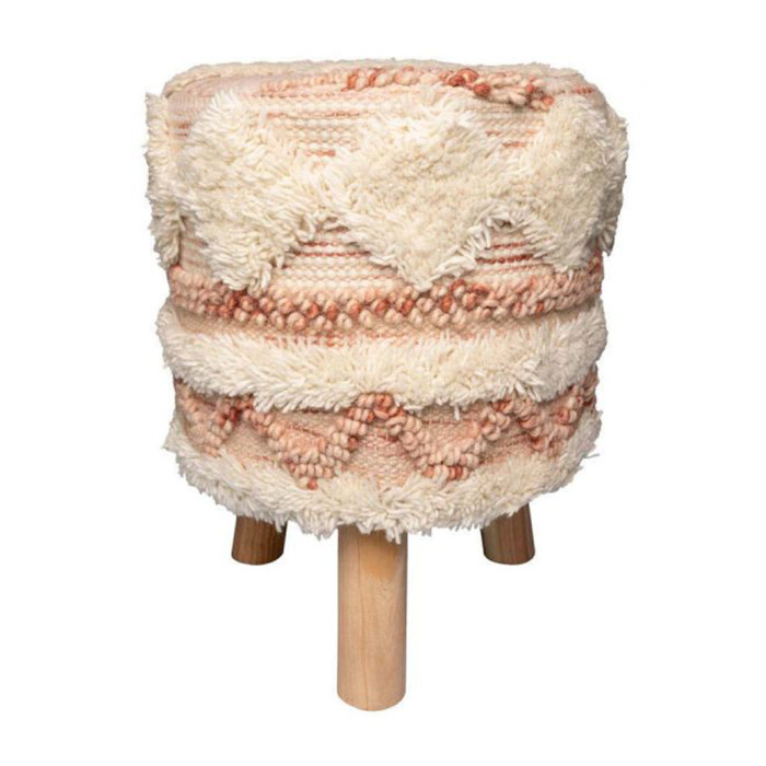 Paris Prix Tabouret Bohème Fait à La Main "Bohist II" 50cm Rose