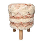 paris prix Tabouret Bohème Fait à la Main "Bohist II" 50cm Rose