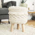 Paris Prix Tabouret Bohème Fait à La Main "Bohist III" 50cm Naturel
