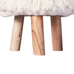 Paris Prix Tabouret Bohème Fait à La Main "Bohist V" 50cm Crème