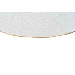 Paris Prix Tabouret Carré Déco "Contessa" 60cm Blanc & Or