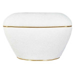 paris prix Tabouret Carré Déco "Contessa" 60cm Blanc & Or