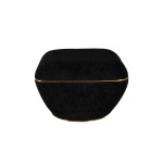 Paris Prix Tabouret Carré Déco "Contessa" 60cm Noir & Or