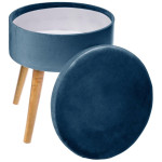 Paris Prix Tabouret Coffre Scandinave "Tess" 44cm Bleu