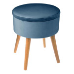 paris prix Tabouret Coffre Scandinave "Tess" 44cm Bleu