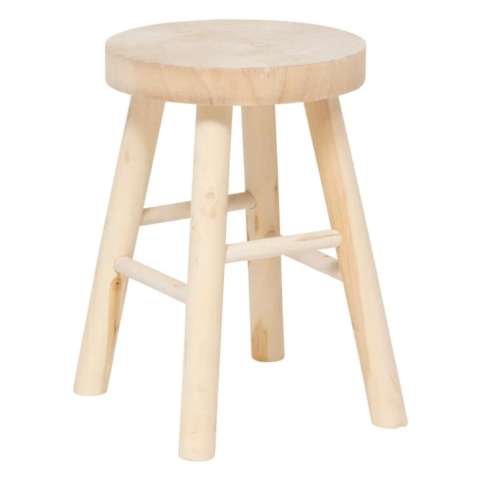 Paris Prix Tabouret D'Appoint En Bois "Nyar" 41cm Naturel
