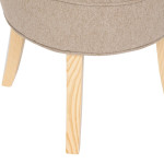 Paris Prix Tabouret D'Appoint En Tissu "Firmin" 58cm Beige