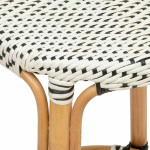 Paris Prix Tabouret De Bar Bistrot En Rotin "Trecia" 66cm Blanc