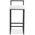 Paris Prix Tabouret De Bar Bouclette "Dakota" 80cm Crème & Noir