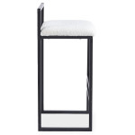 Paris Prix Tabouret De Bar Bouclette "Dakota" 80cm Crème & Noir