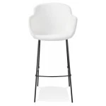 Paris Prix Tabouret De Bar Bouclette "Emmanuel" 107cm Blanc
