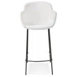 Paris Prix Tabouret De Bar Bouclette "Emmanuel" 97cm Blanc