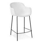 paris prix Tabouret de Bar Bouclette "Emmanuel" 97cm Blanc