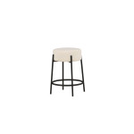 Paris Prix Tabouret De Bar Bouclette "Tucson" 60cm Blanc