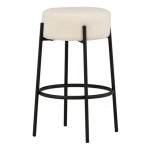 paris prix Tabouret de Bar Bouclette "Tucson" 70cm Blanc