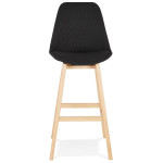 Paris Prix Tabouret De Bar Design "Betona" 112cm Noir & Beige