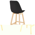 Paris Prix Tabouret De Bar Design "Betona" 112cm Noir & Beige