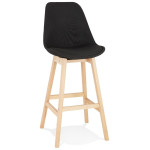 paris prix Tabouret de Bar Design "Betona" 112cm Noir & Beige