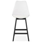Paris Prix Tabouret De Bar Design "Cabelo" 102cm Blanc & Noir