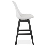 Paris Prix Tabouret De Bar Design "Cabelo" 102cm Blanc & Noir