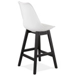 Paris Prix Tabouret De Bar Design "Cabelo" 102cm Blanc & Noir